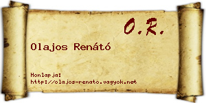Olajos Renátó névjegykártya